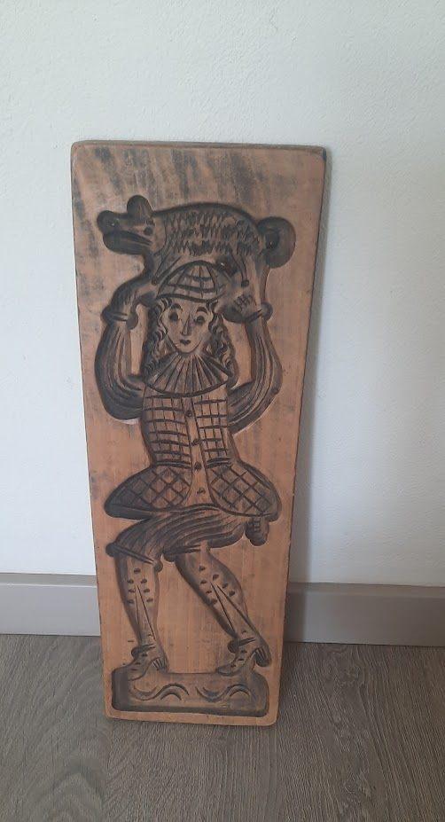 Vintage handgestoken houten speculaasplank/koekplank, Antiek en Kunst, Antiek | Keukenbenodigdheden, Ophalen of Verzenden