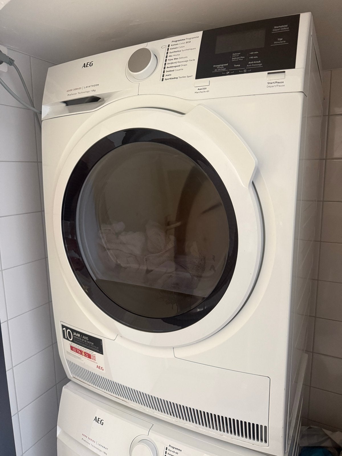 AEG Lavamat 6000 Serie 1-8kg Wasmachine en Wasdroger, 6 tot 8 kg, Ophalen of Verzenden, Zo goed als nieuw, Voorlader