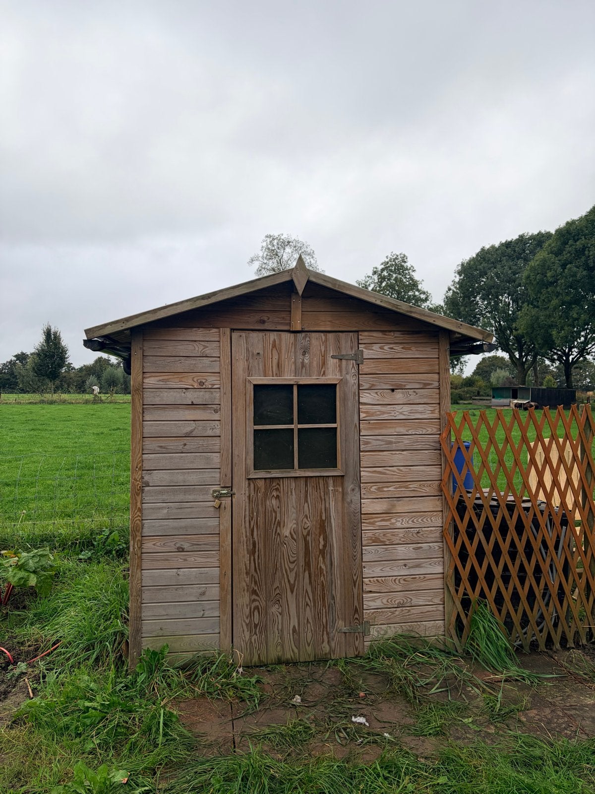 Houten Tuinhuisje, Tuin en Terras, Ophalen, Gebruikt, Hout, Fietsenberging