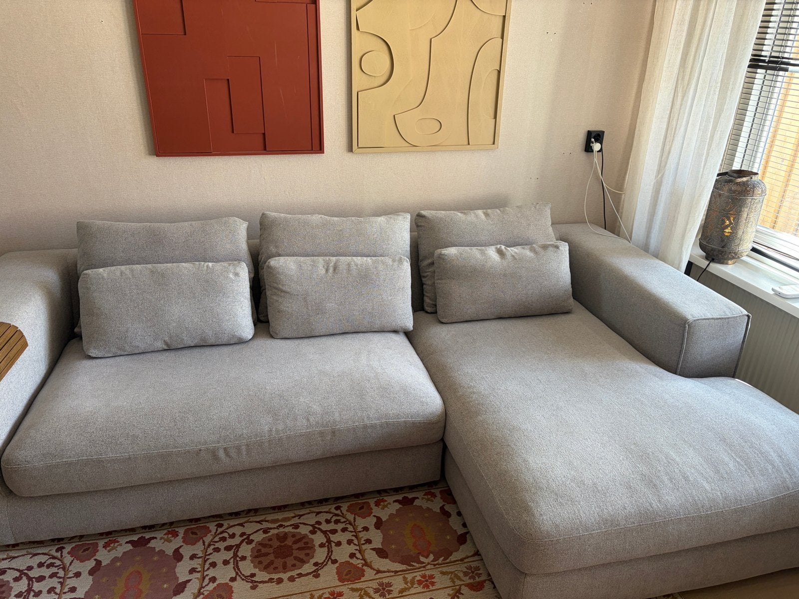Nous Living Bank 270 cm - Comfortabele Hoekbank, Ophalen, 250 tot 300 cm, Gebruikt, 100 tot 125 cm