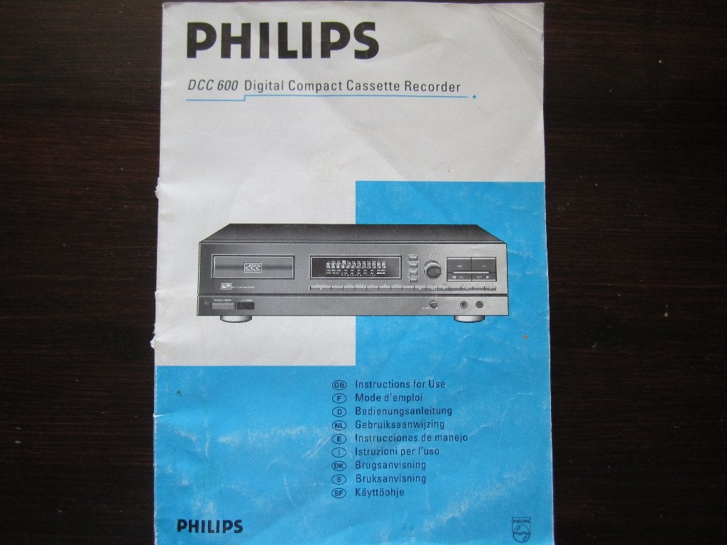Philips DCC 600   Gebruiksaanwijzing, Ophalen of Verzenden, Philips