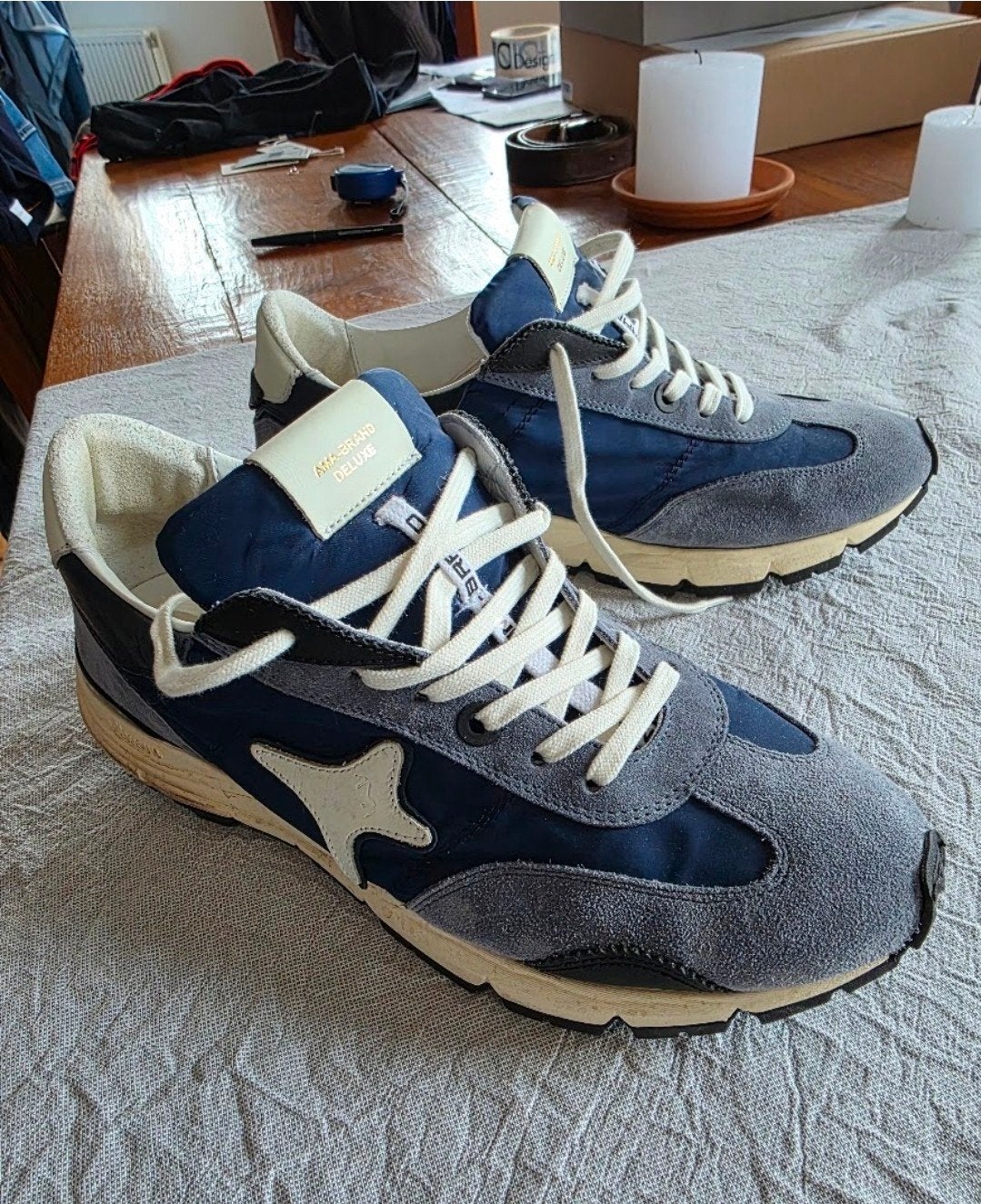 AMA Brand Deluxe sneakers - Maat 42.5 blauw suede, Blauw, AMA Brand Deluxe, Nieuw, Ophalen of Verzenden