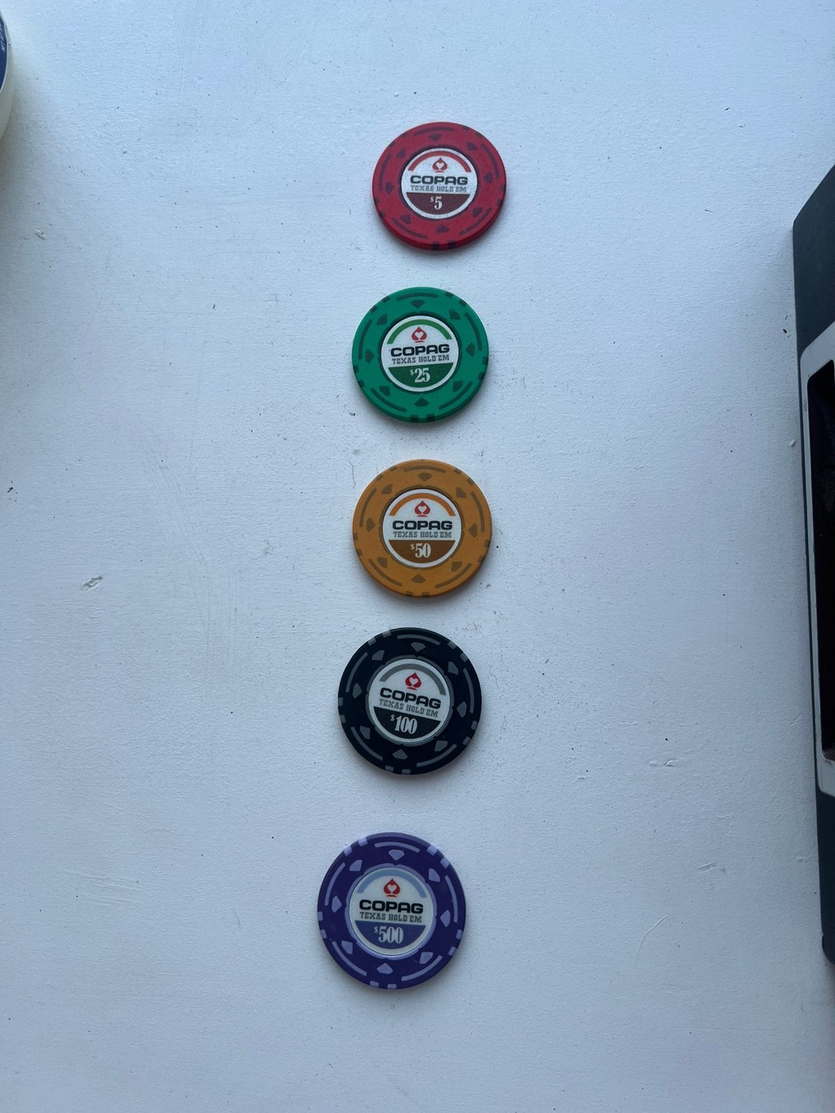 Copag Texas Hold’em Pokerset - 300 Chips (14 gram), Hobby en Vrije tijd, Gezelschapsspellen | Kaartspellen, Ophalen of Verzenden
