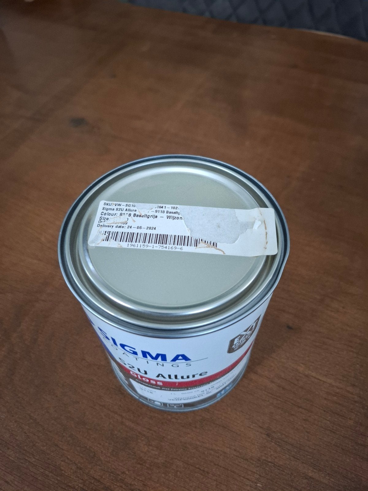 Sigma S2U Gloss Allure Extreme 1L Basaltgrijs RAL 9118 Nieuw, Ophalen, Nieuw, Verf, Grijs
