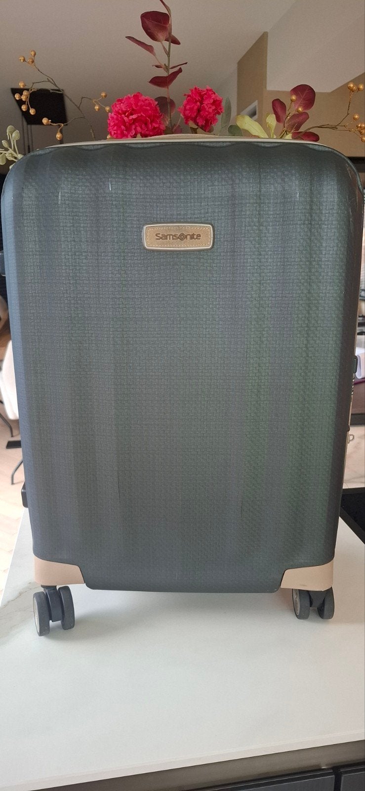 Samsonite Lite-Cube Prime Spinner 55 Cabine trolley Suede, Wieltjes, 50 tot 60 cm, Hard kunststof, Ophalen of Verzenden