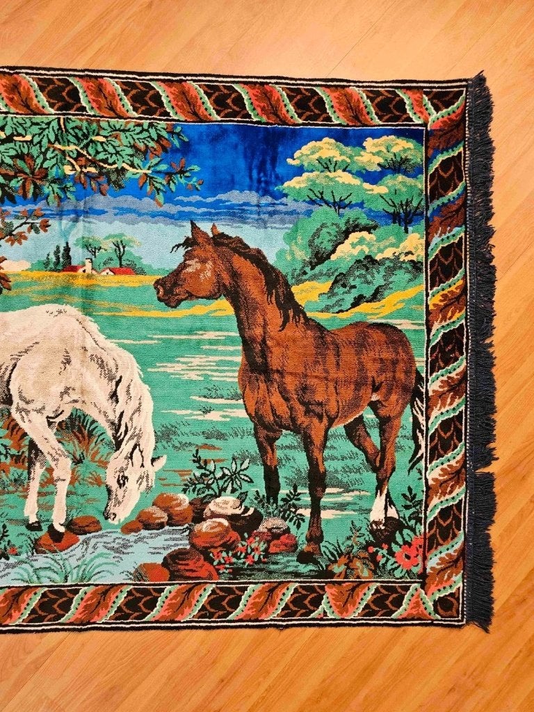 Wandkleed paarden 165/110 cm, Meerkleurig, Djt@dejuistetoon.eu, Ophalen of Verzenden, Zo goed als nieuw