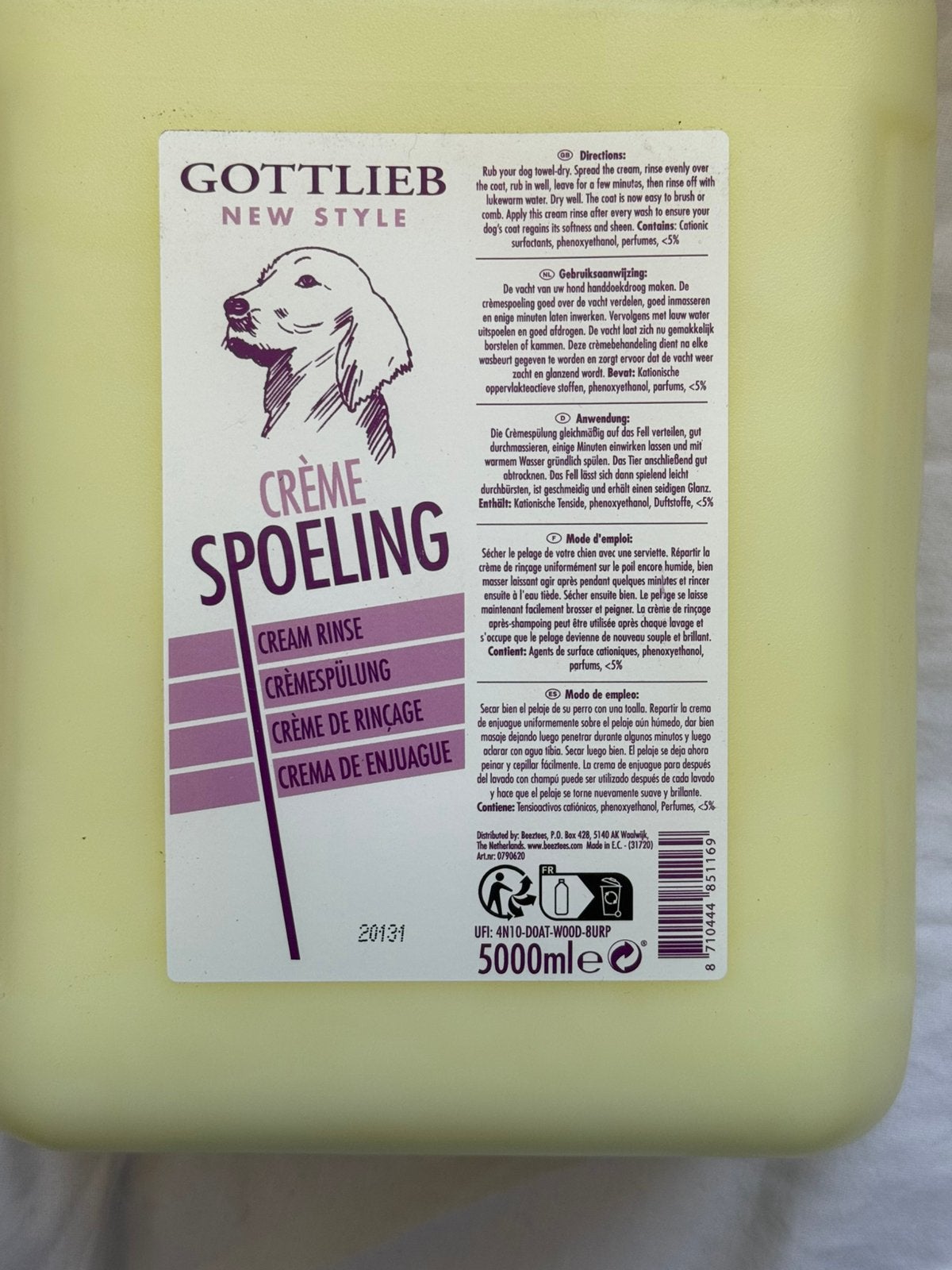 Gottlieb crèmespoeling hond, Ophalen of Verzenden, Zo goed als nieuw
