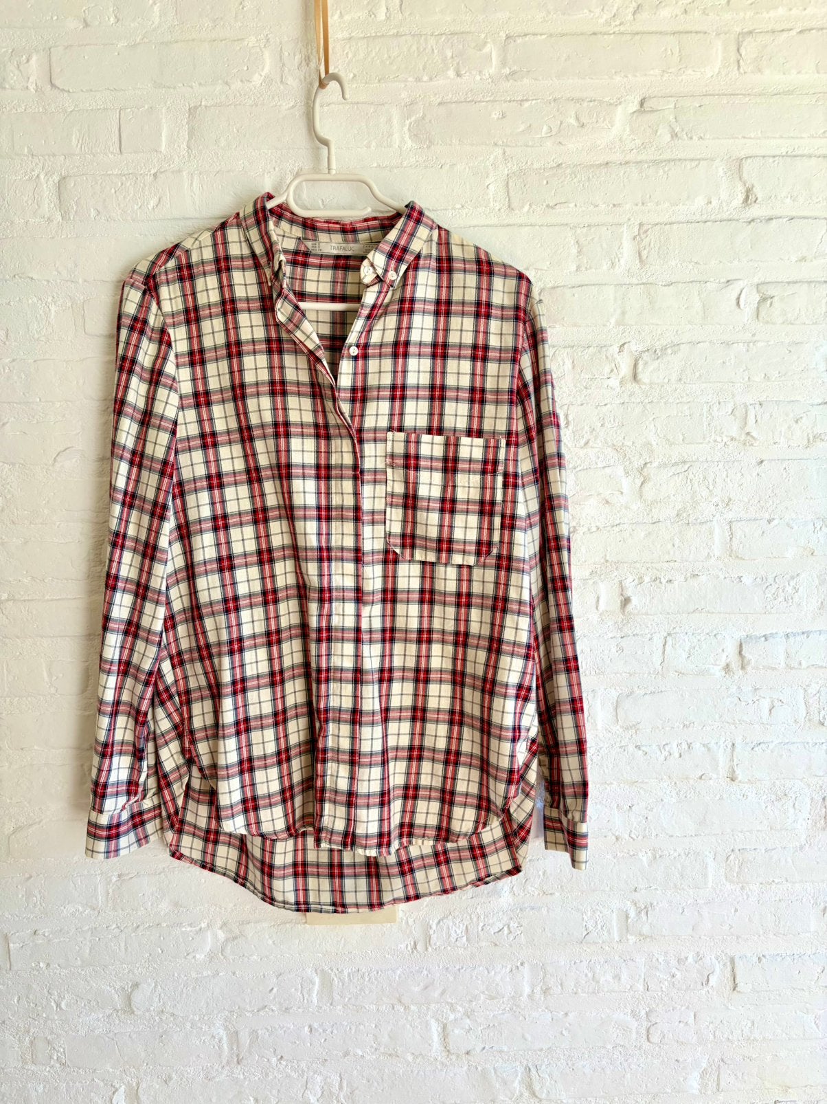 Nieuw geblokte blouse Zara, Verzenden, Nieuw, Maat 36 (S), Wit