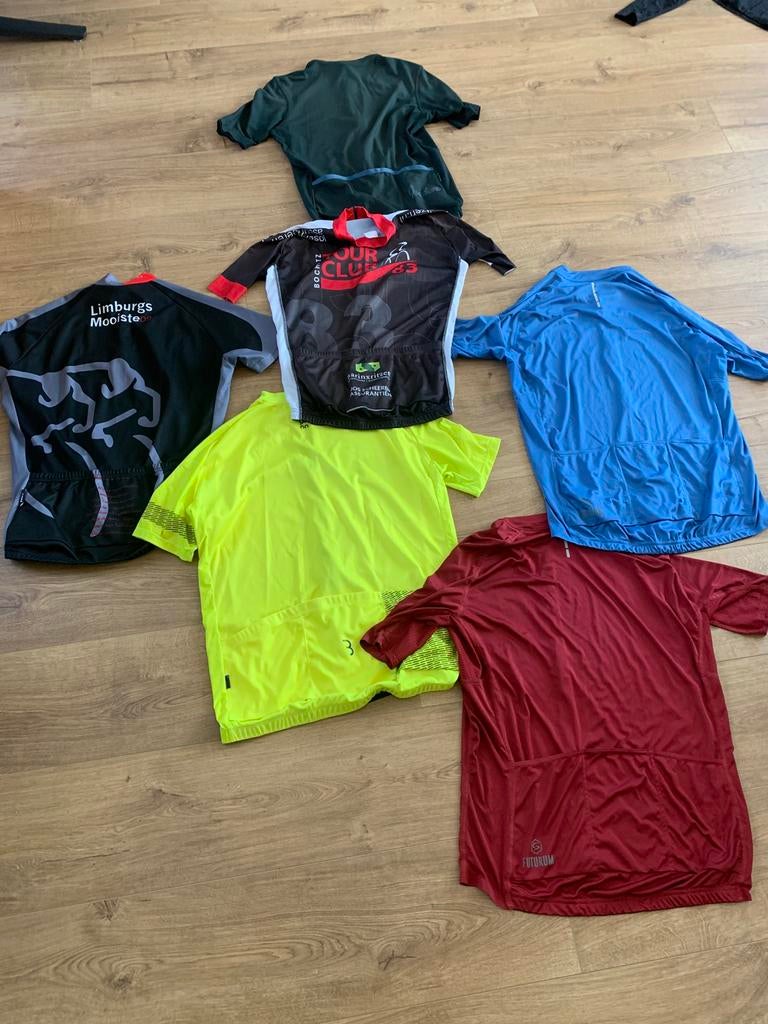 6 wielrenshirts, Ophalen of Verzenden, Gebruikt, M, Bovenkleding