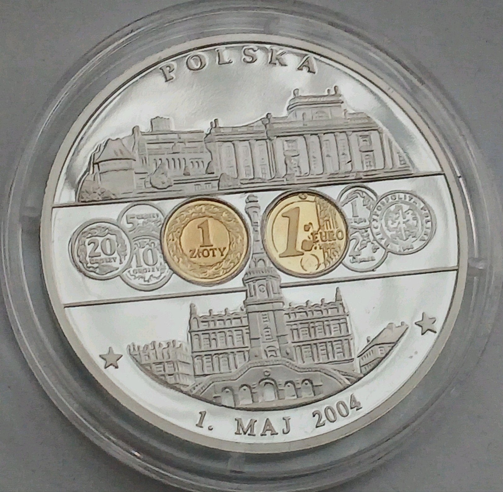 Polen 1 Euro 2004 Zloty Proof Commemoratie Munt Zeldzaam FDC, Ophalen of Verzenden