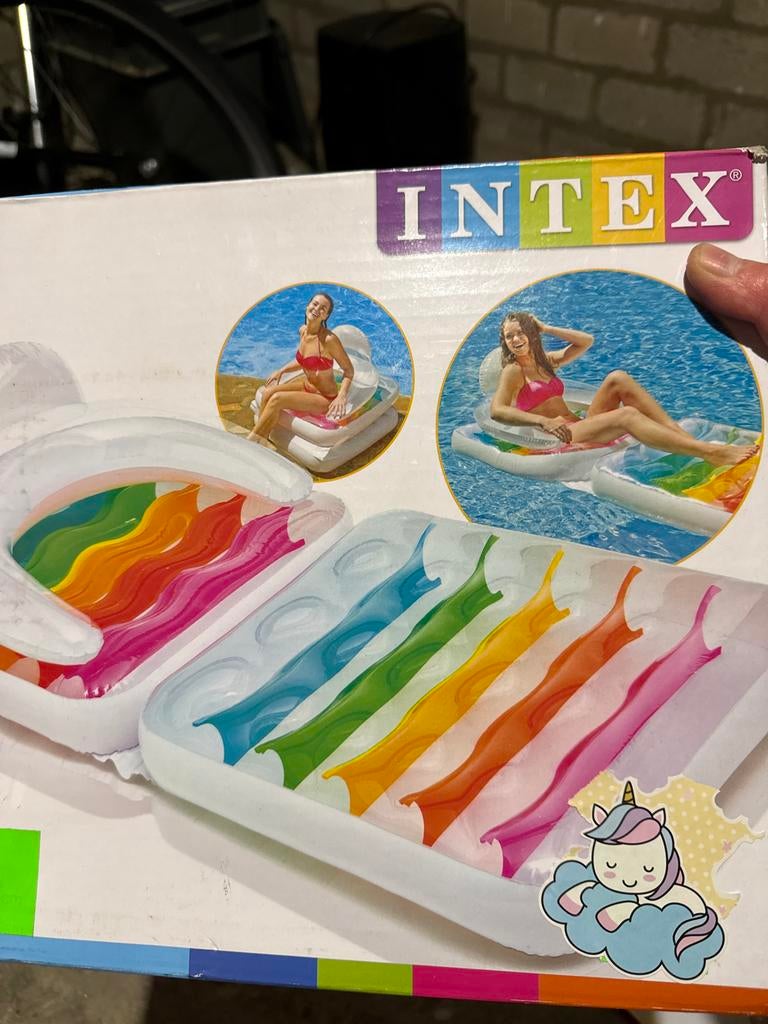 Intex Luchtbed Regenboog Lounge Zwembad Luchtmatras, Ophalen, Nieuw, Overige typen