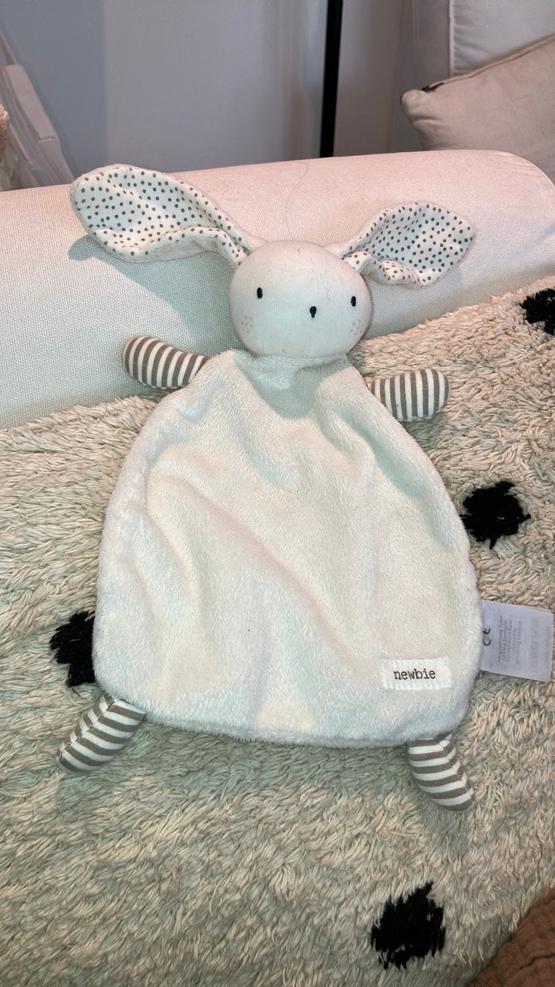 Newbie konijn knuffeldoekje, Kinderen en Baby's, Konijn, Ophalen of Verzenden, Zo goed als nieuw, Wasbaar
