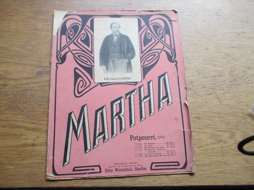 FR.VON FLOTOW - MARTHA POTPOURRI  -PIANO, Gebruikt, Klassiek, Ophalen of Verzenden, Artiest of Componist