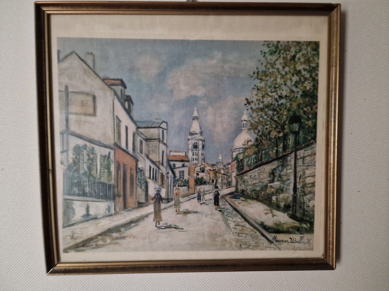 Oud schilderijtje Maurice Utrillo, Ophalen of Verzenden