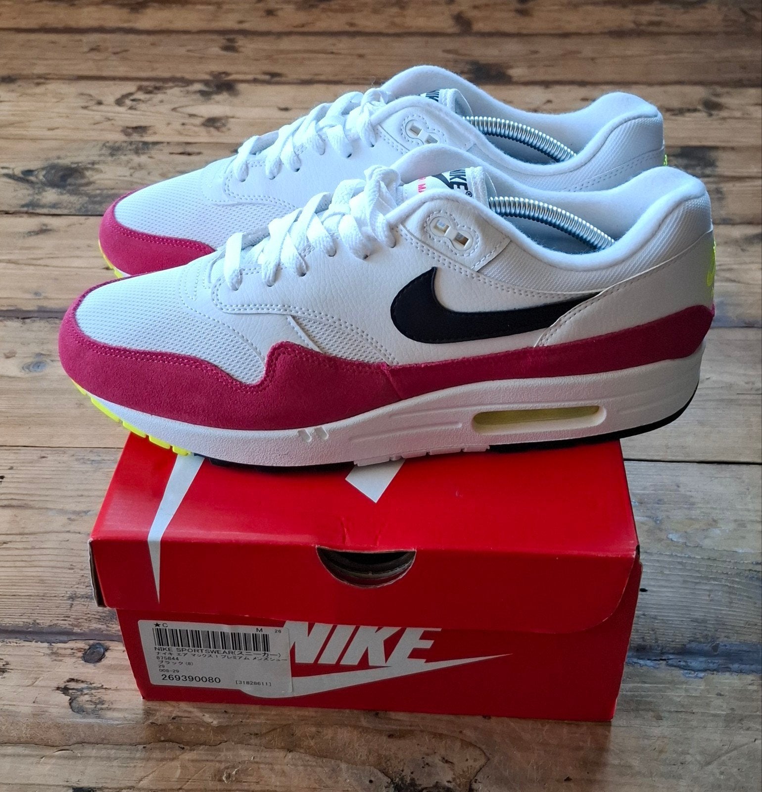 Nike Air Max 1 Rush Volt - Maat 45.5, Kleding | Heren, Schoenen, Overige kleuren, Nieuw, NIKE, Ophalen of Verzenden
