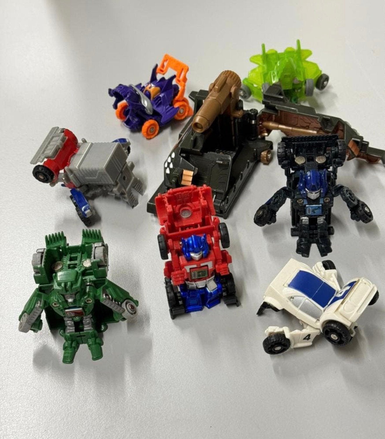 8 stuks Transformers mini-bots battle bot lot - 8 figuren, M, Ophalen of Verzenden, Zo goed als nieuw, M