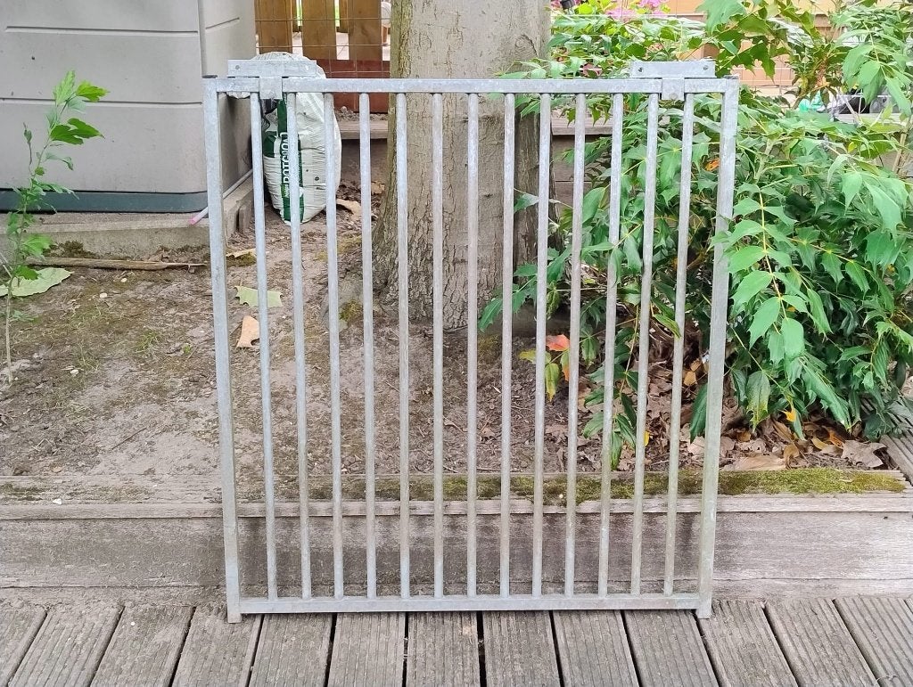 Gegalvaniseerd hekwerk, Tuin en Terras, Tuinhekken en Hekwerk, Ophalen, Gebruikt, IJzer, Spijlenhekwerk