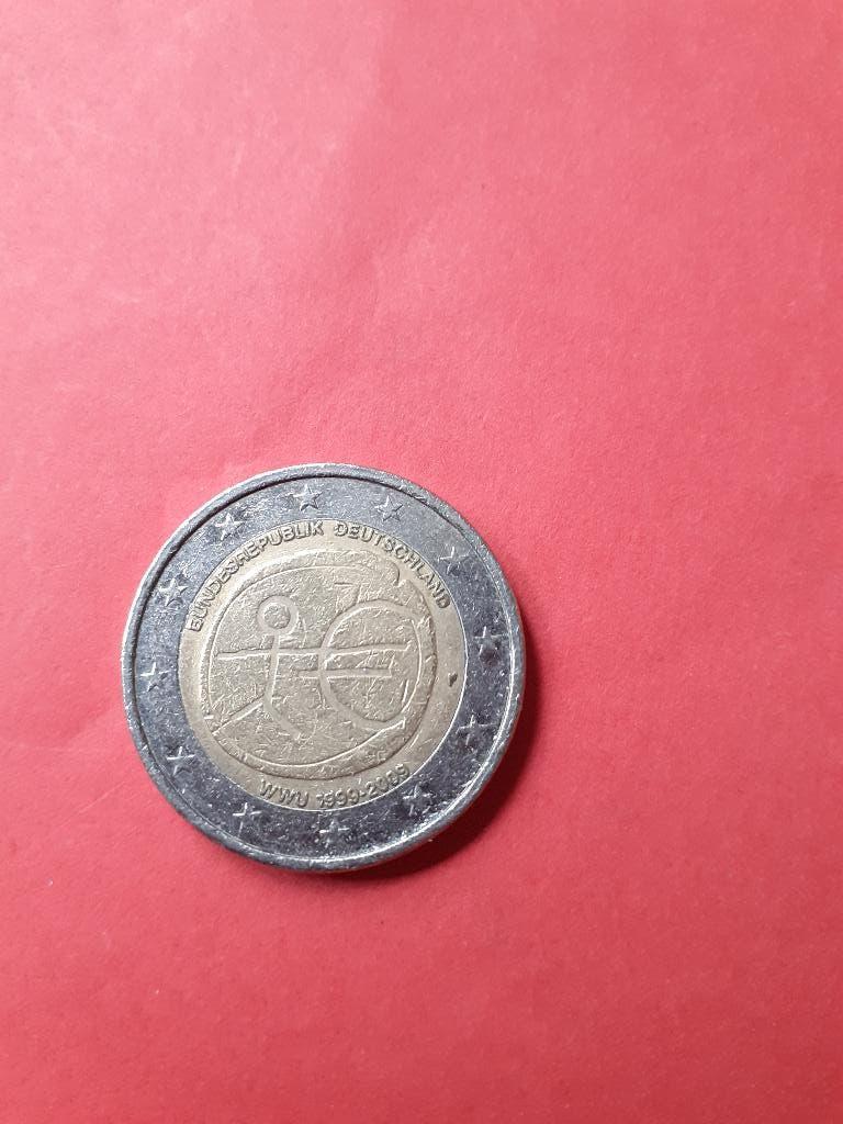 Duitsland € 2 2009 (F) "10 jaar EMU", Postzegels en Munten, Verzenden, Duitsland, 2 euro, Losse munt