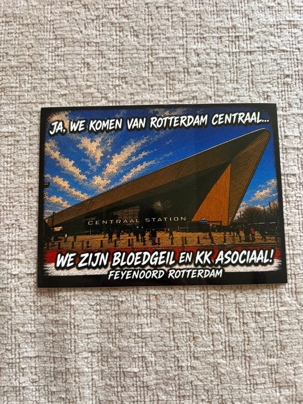 Feyenoord sticker, Verzenden, Zo goed als nieuw