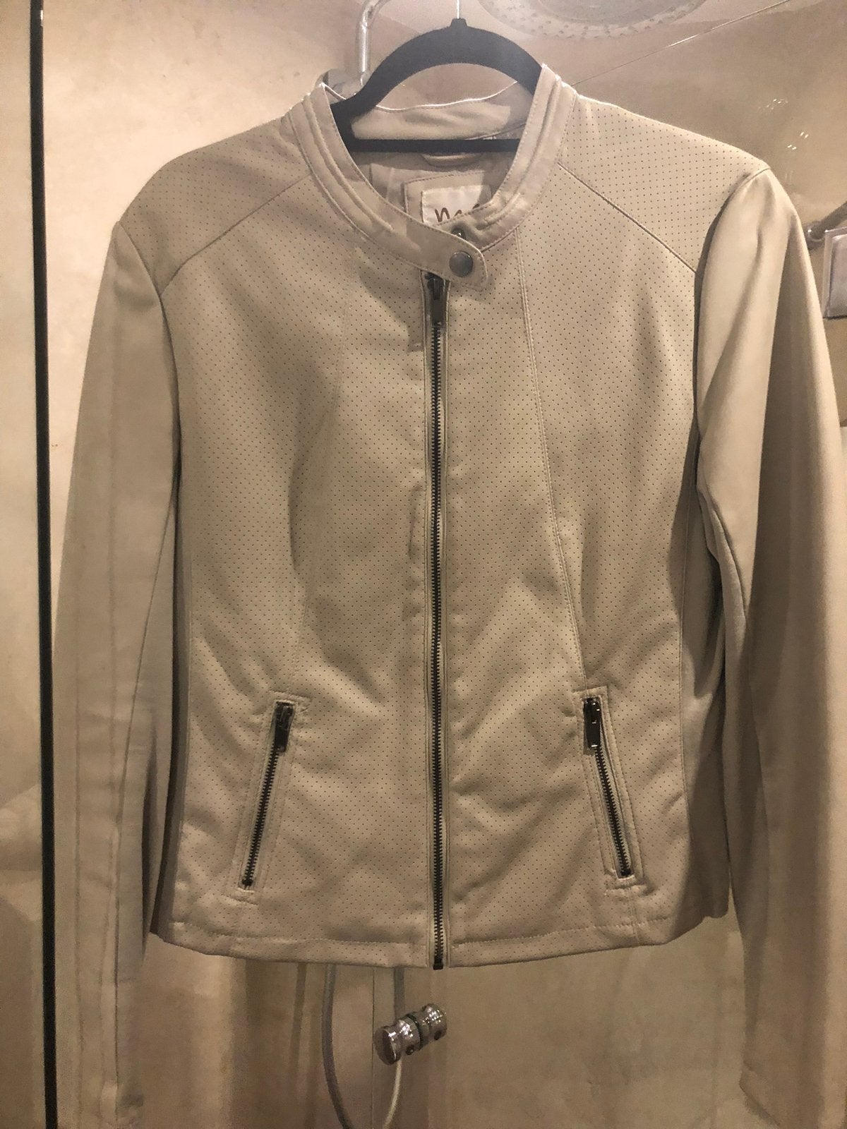 Mooie MS Mode jas crème., Ophalen, Zo goed als nieuw, Maat 46/48 (XL) of groter, Beige