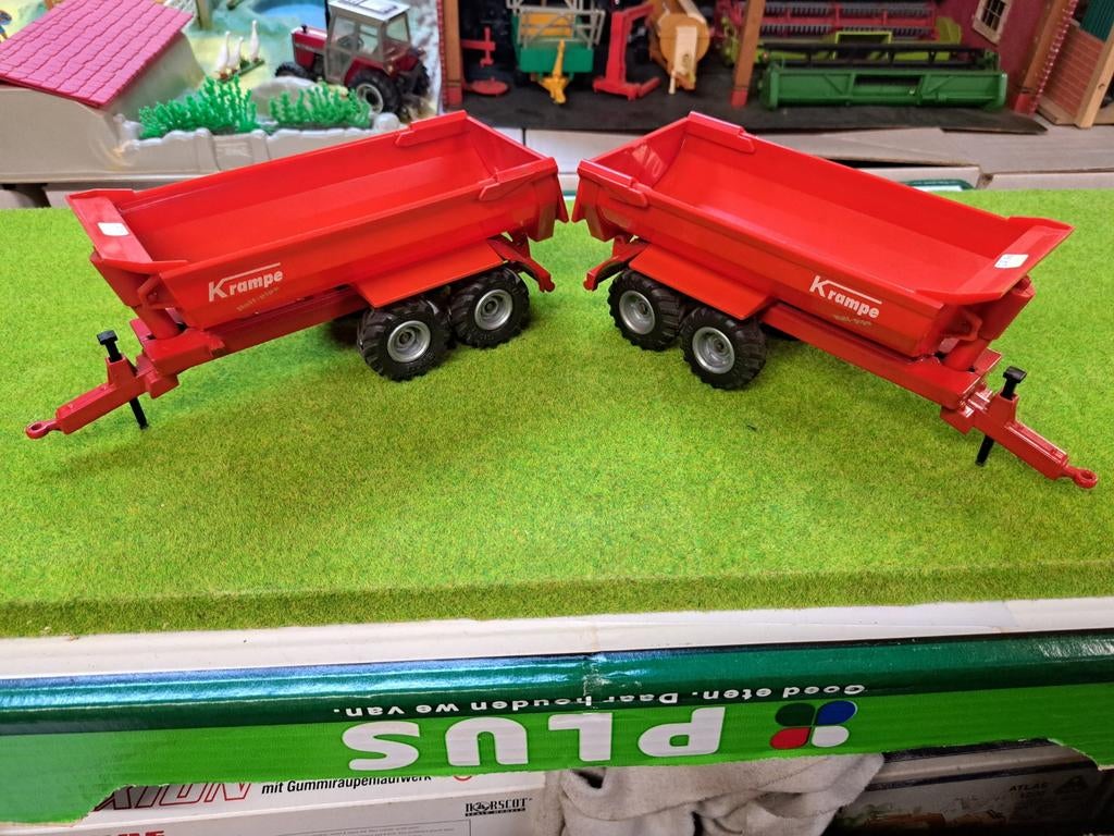 Krampe Half-Pipe combidumper van Siku met stocknummer 2871, Ophalen of Verzenden, Zo goed als nieuw, Tractor of Landbouw, SIKU