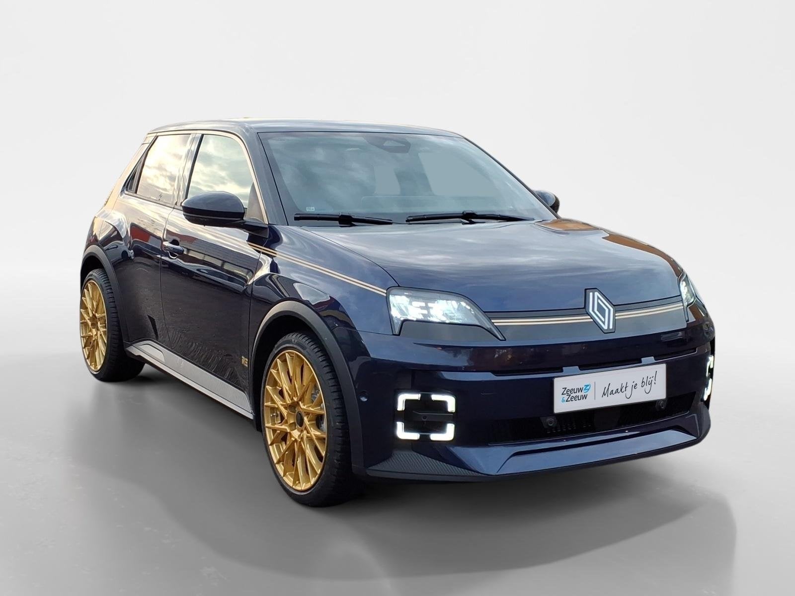 Renault 5 urban range iconic cinq 40 kWh | Bleu d'Or 3/25 |, Auto's, 12 maanden, Stof, Zwart, Blauw