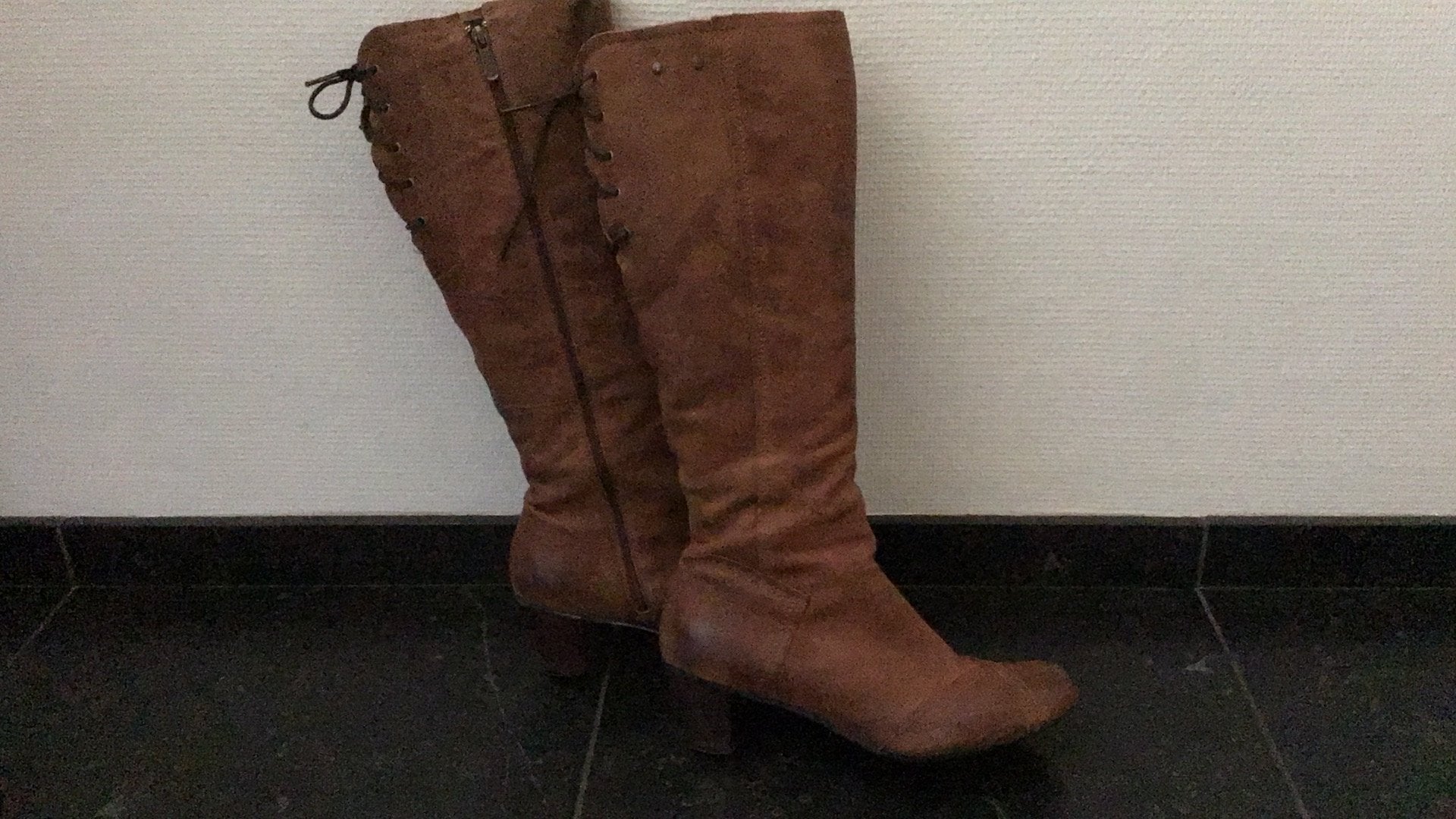 Dames laarzen,ongelooid leer maat 41 merk:Brako Anatomic, Ophalen, Zo goed als nieuw, Bruin, Hoge laarzen