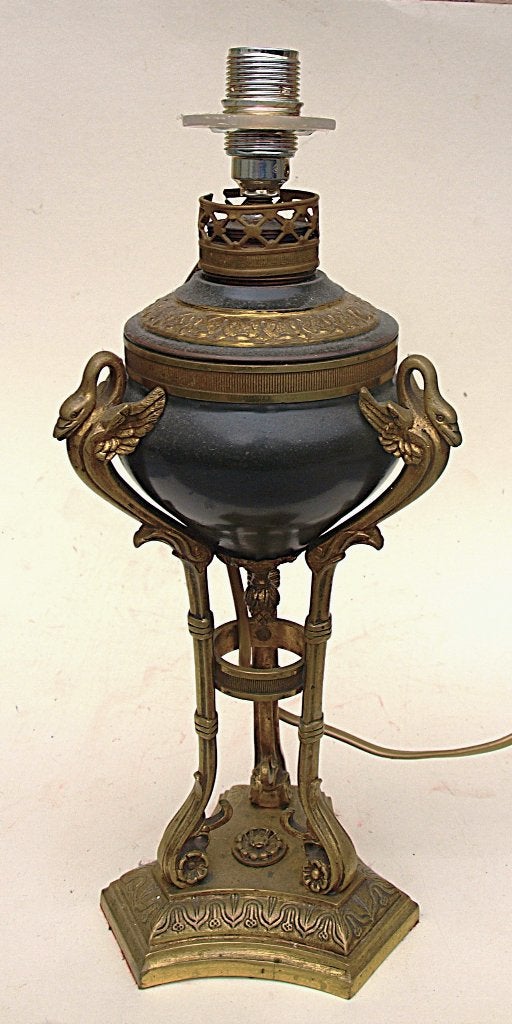 Olielamp - 19e eeuw - brons - voorzien van fitting, Antiek en Kunst, Ophalen of Verzenden