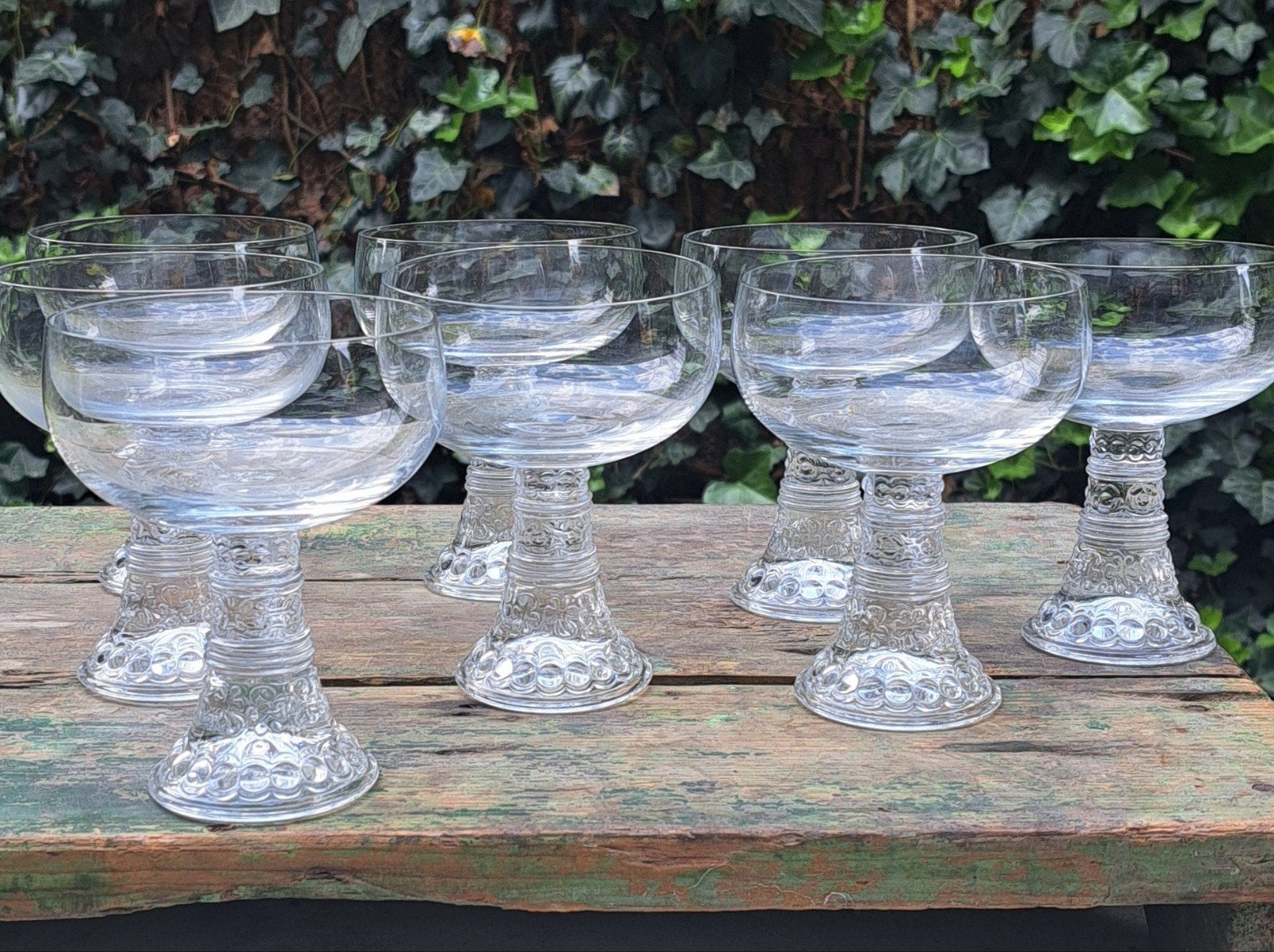 Antieke Bachus wijn champagne glazen 8 stuks Rosenthal, Ophalen of Verzenden