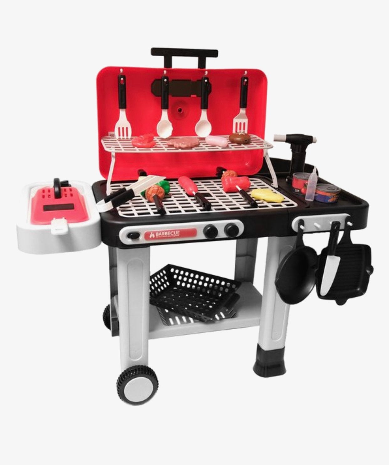 Speelgoed BBQ met functies en accessoires. Nieuw!, Verzenden, Nieuw, Kunststof, Speelkeuken
