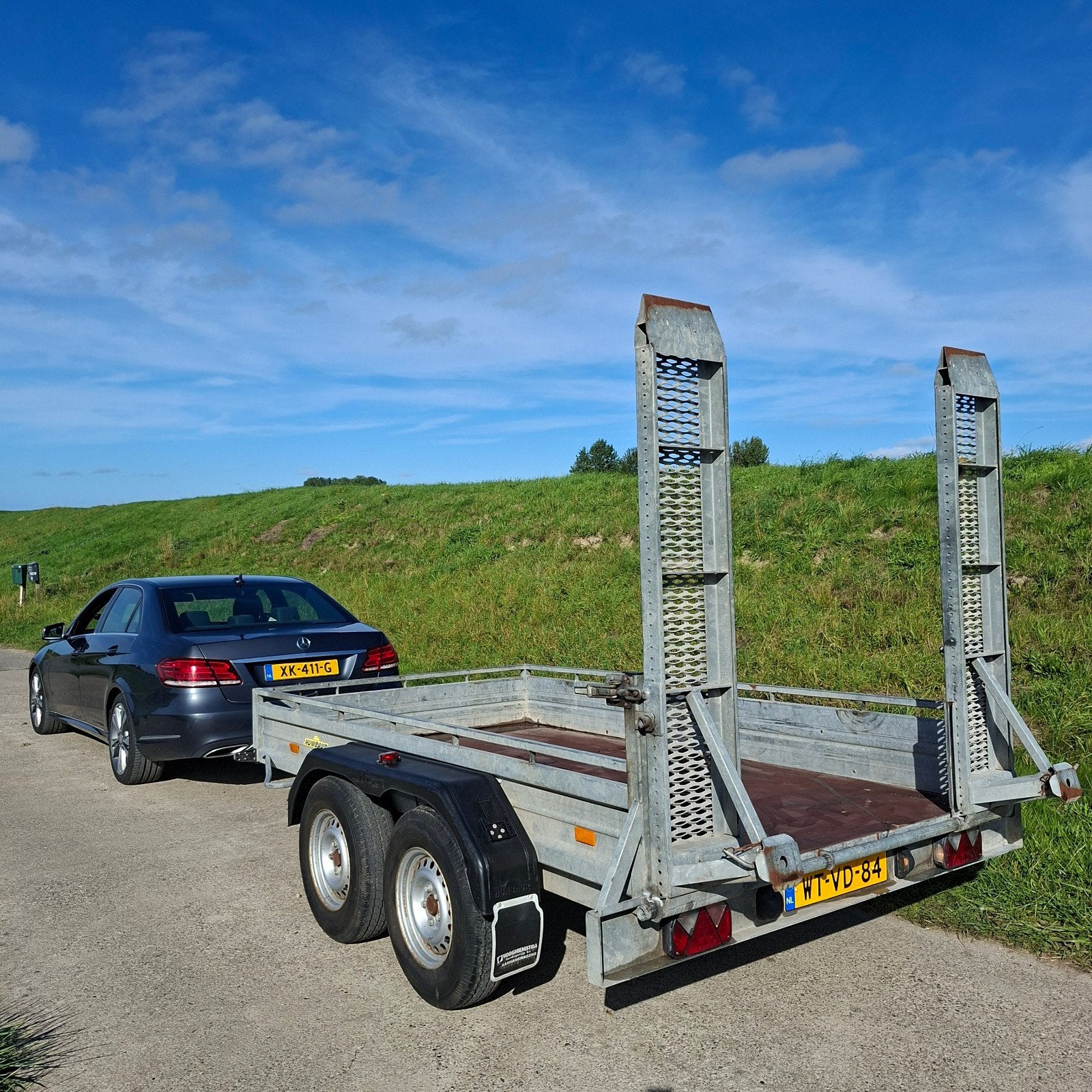 Te koop zeer nette machinetransporter / aanhanger 3500kg, Ophalen of Verzenden, Zo goed als nieuw