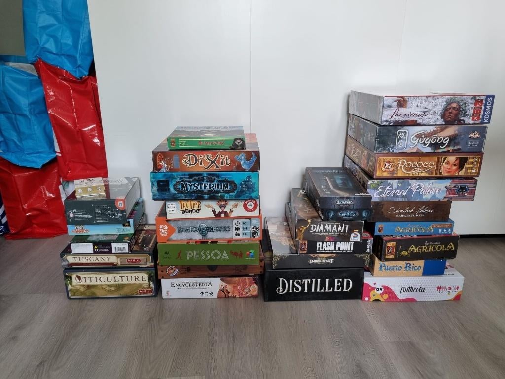 Groot pakket bordspellen, o.a. white goblin games, 999 games, Hobby en Vrije tijd, Gezelschapsspellen | Bordspellen, Ophalen of Verzenden