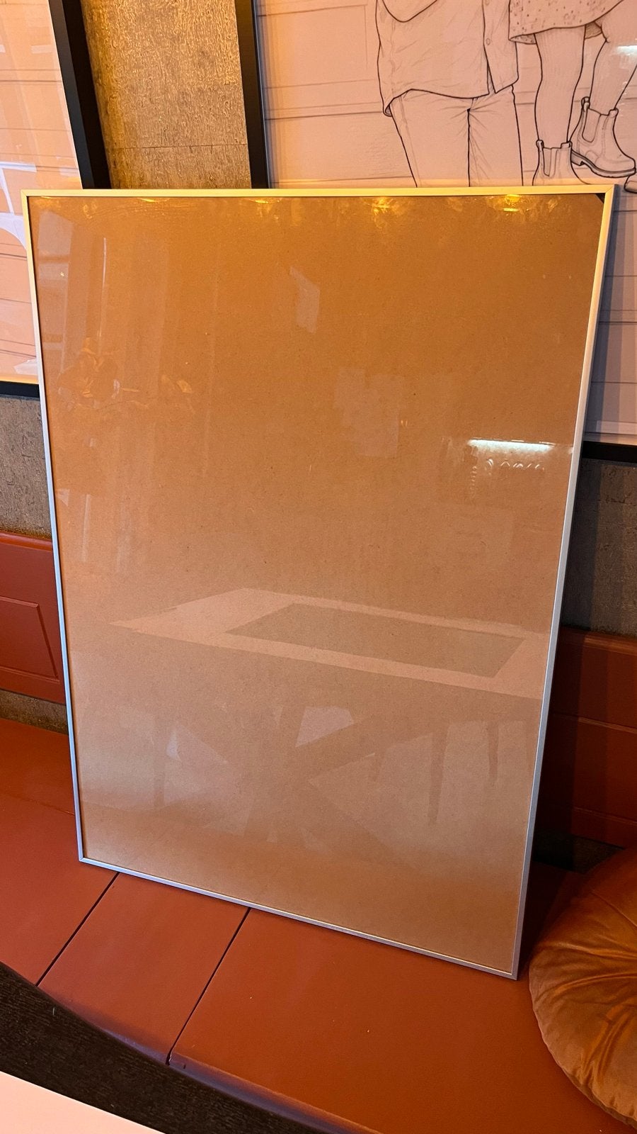 Ikea lijst 70x100 cm met passe-partout, Ophalen, Zo goed als nieuw, Met glas, Posterlijst