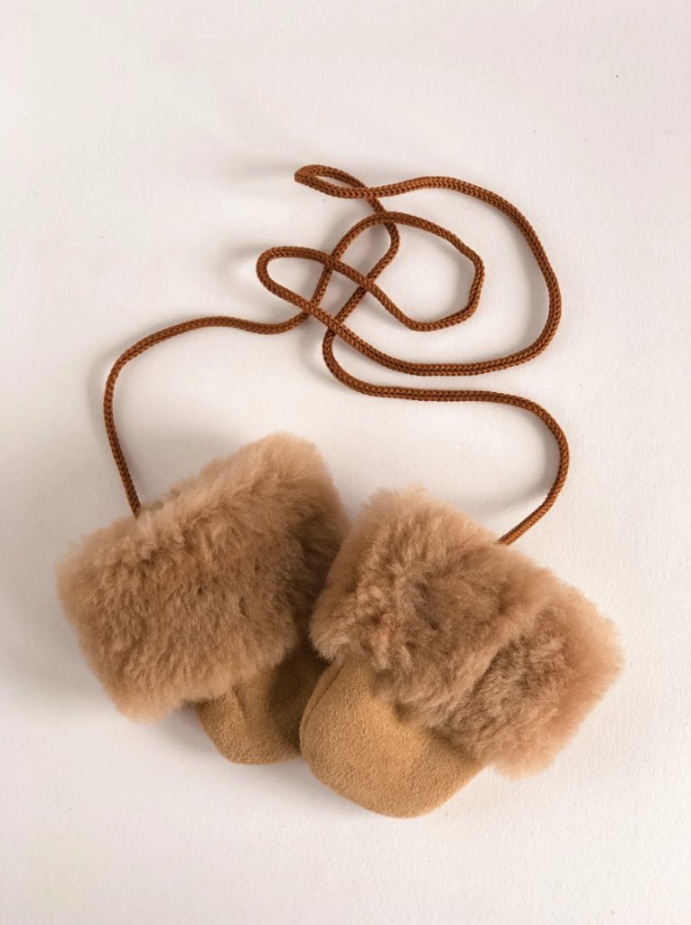 BABY WANTEN LAMSVACHT BEIGE | VAN BUREN BOLSWARD (NIEUW), -, Jongetje of Meisje, Nieuw, Ophalen of Verzenden
