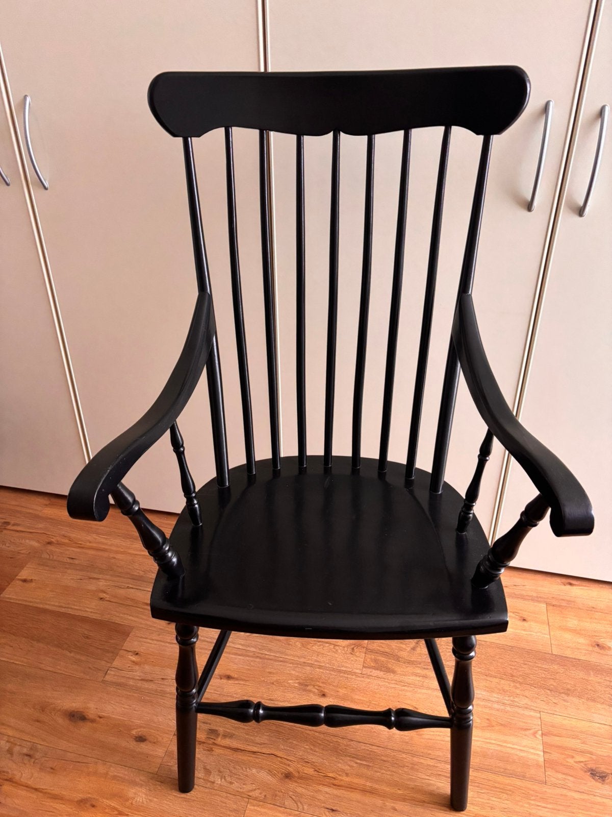 Houten stoel, Ophalen, Zwart, Zo goed als nieuw, Eén