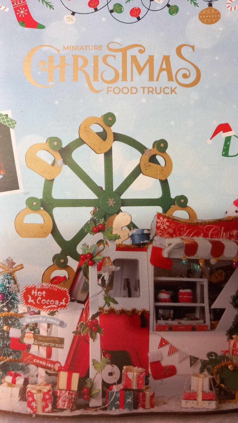 Miniatuur Kerst Food Truck Knutselset - DIY, Nieuw, Meerkleurig, Educatief, Overige merken