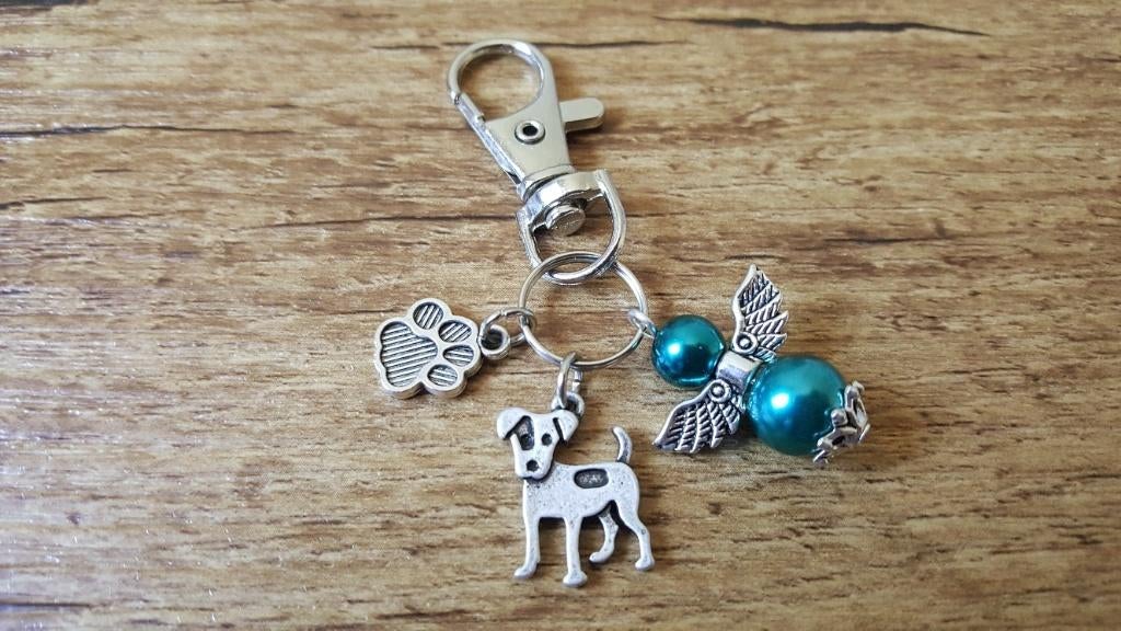 Tas/Sleutelhanger Jack russel met beschermengeltje, Verzenden, Nieuw, Overige kleuren, Handtas