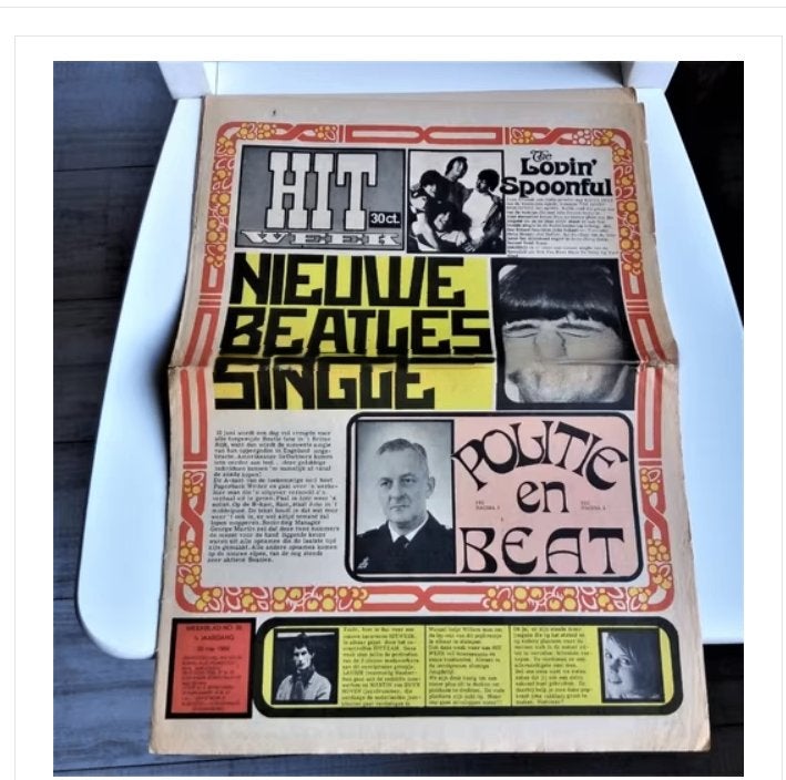 hitweek nr.36 *1966*-Beatles cover, Boeken, Ophalen of Verzenden, Gelezen, Muziek, Film of Tv