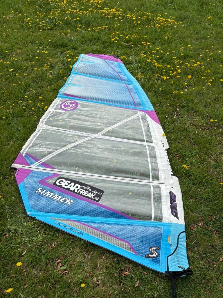 Surfzeil 6.5 Simmer, Watersport en Boten, Windsurfen, Ophalen, Gebruikt, Zeil, Met draagtas