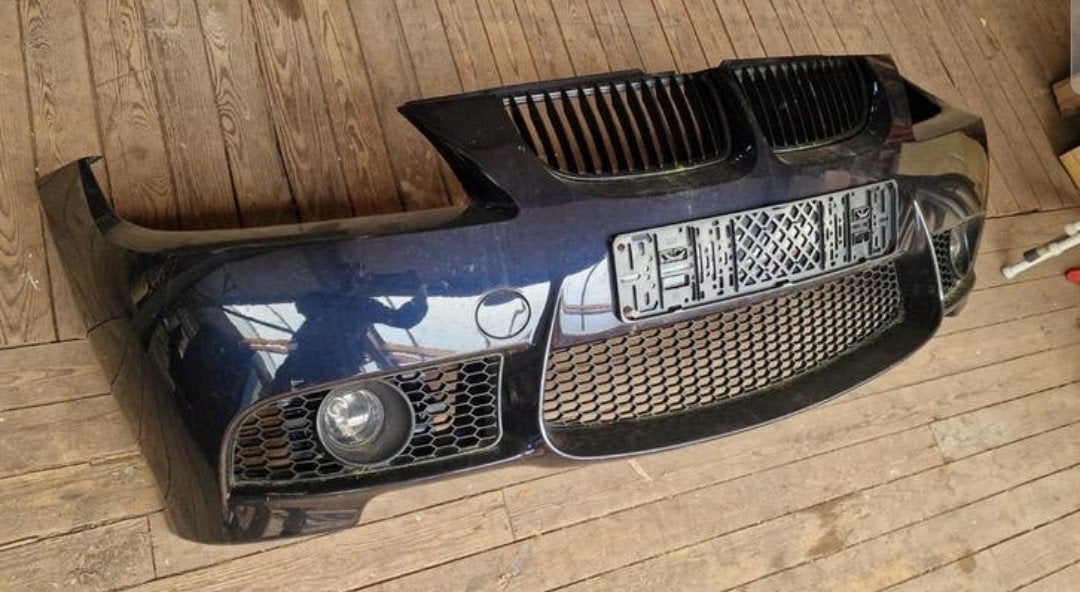 BMW E9X M-SET Bumper Carbonschwarz - Zeer Nette Staat, Gebruikt, Voor, Ophalen of Verzenden, Bumper