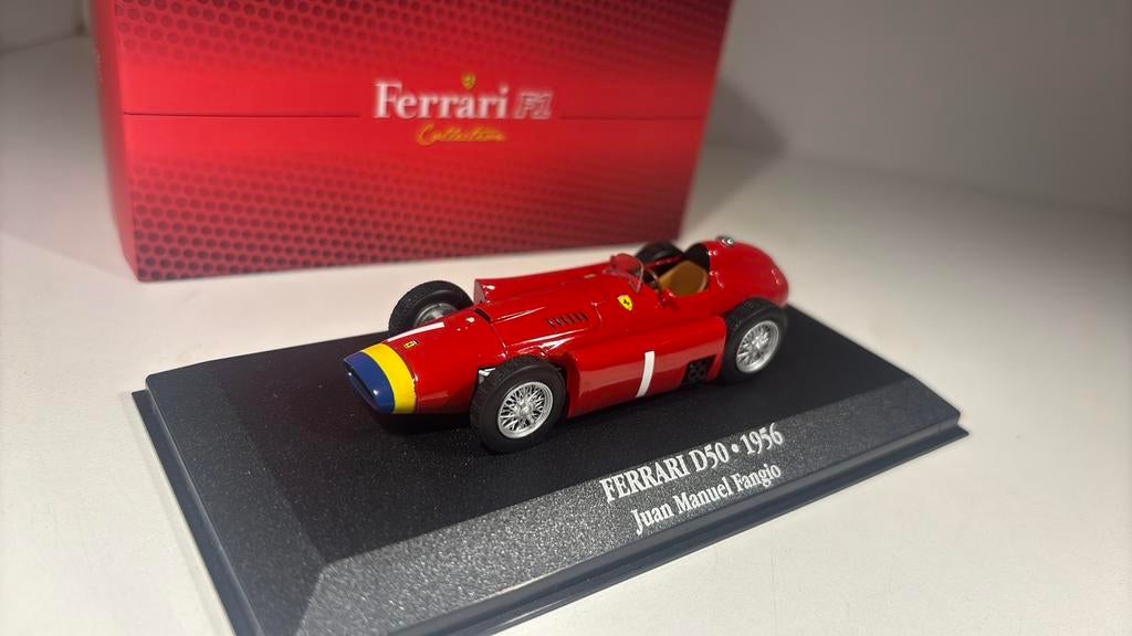 Ferrari d50 juan manuel fangio 1956 atlas 1.43, Overige merken, Auto, Ophalen of Verzenden, A