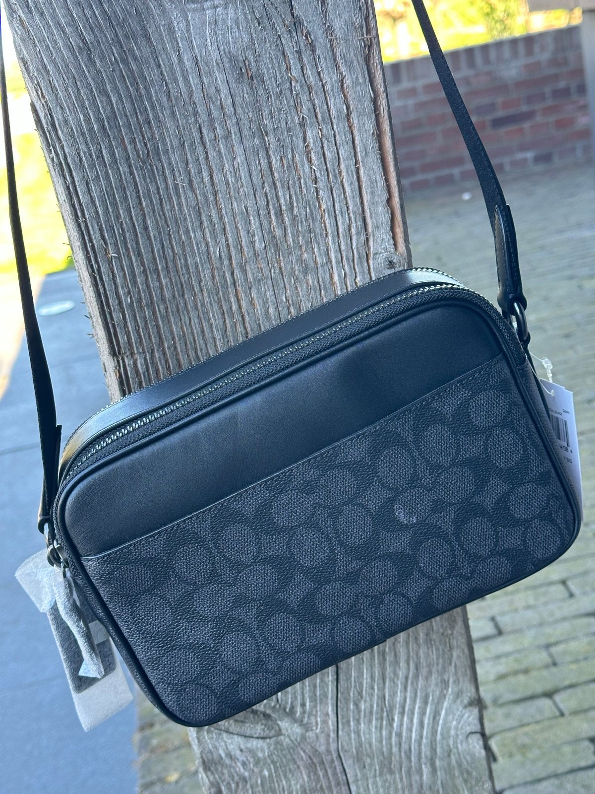 Coach Graham Crossbody Tas - Zwart/Houtskool Signature Canva, Overige merken, Verzenden, Zwart, Nieuw