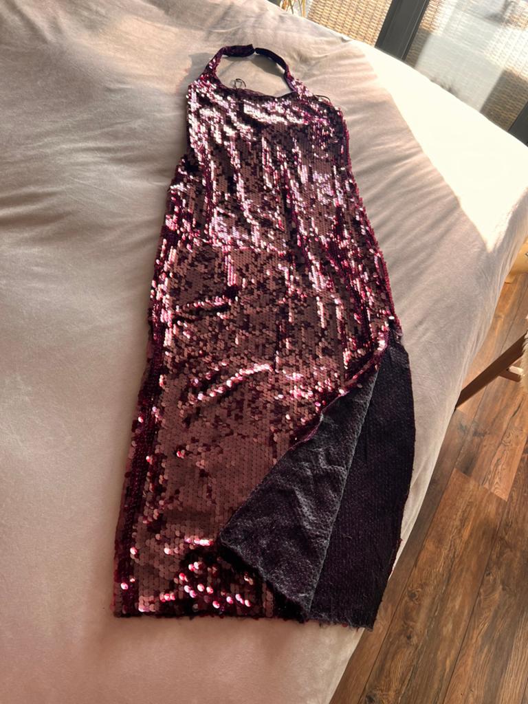 Glitter lange jurk, Overige kleuren, Maat 42/44 (L), Nieuw, Ophalen of Verzenden