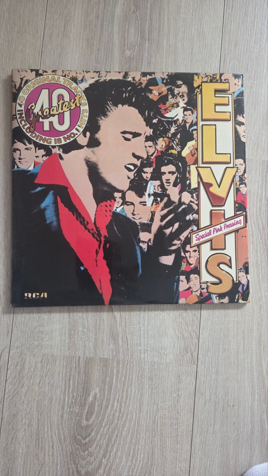 Elvis Presley - 40 Greatest Original Tracks (Pink Pressing), Colored vinyl, Ophalen of Verzenden, Gebruikt, 12 inch