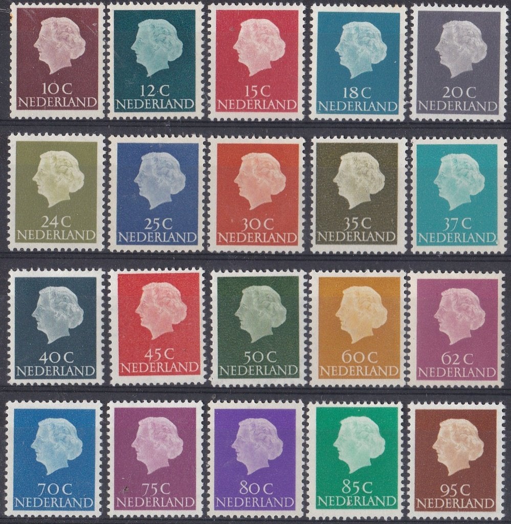 Koningin Juliana en profil – postfris – NVPH 617-636, Ophalen of Verzenden, Na 1940, Postfris