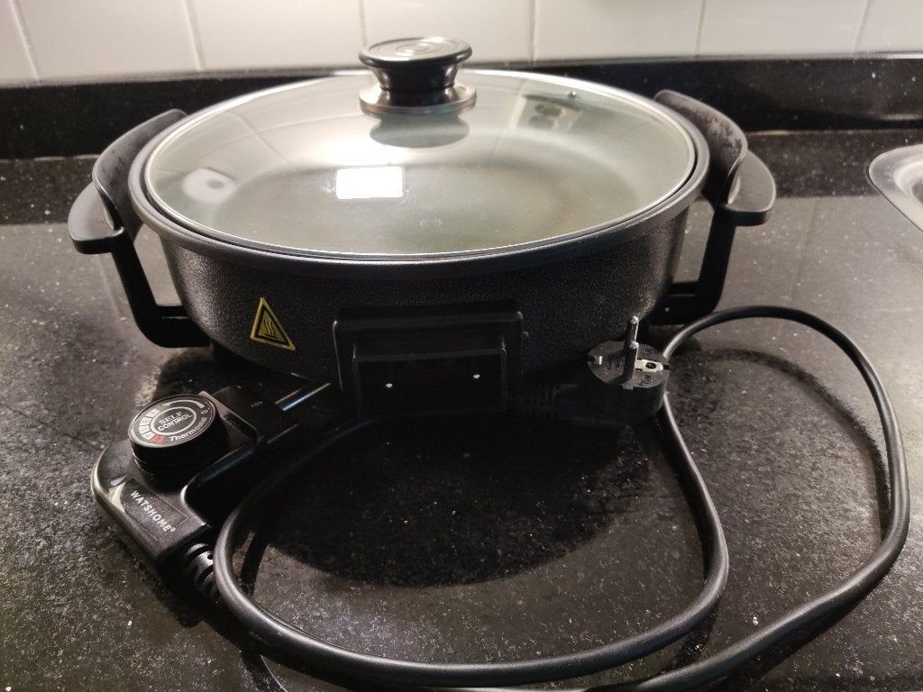 ELECTRISCHE HAPJESPAN 30CM, Overige materialen, Gebruikt, Overige typen, Met deksel