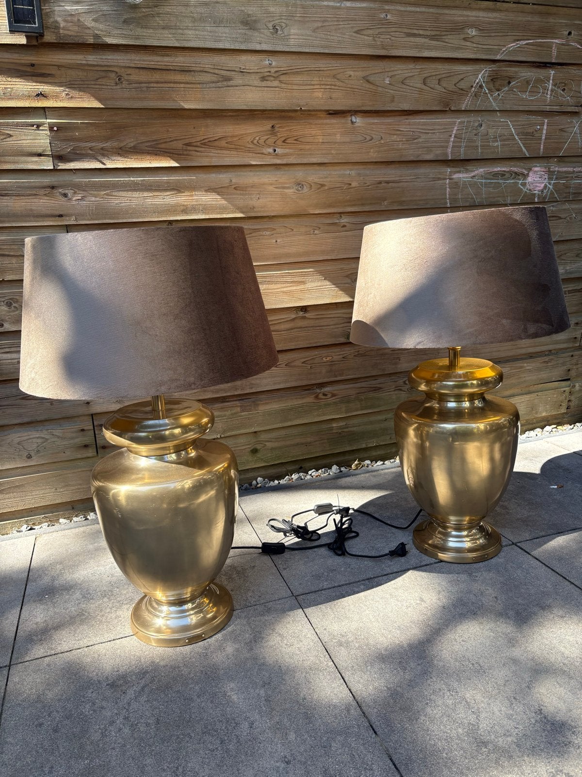 Riviera Maison Madeline Tafellamp - Goudkleurig Aluminium, Ophalen, Goud, Riviera Maison, Zo goed als nieuw