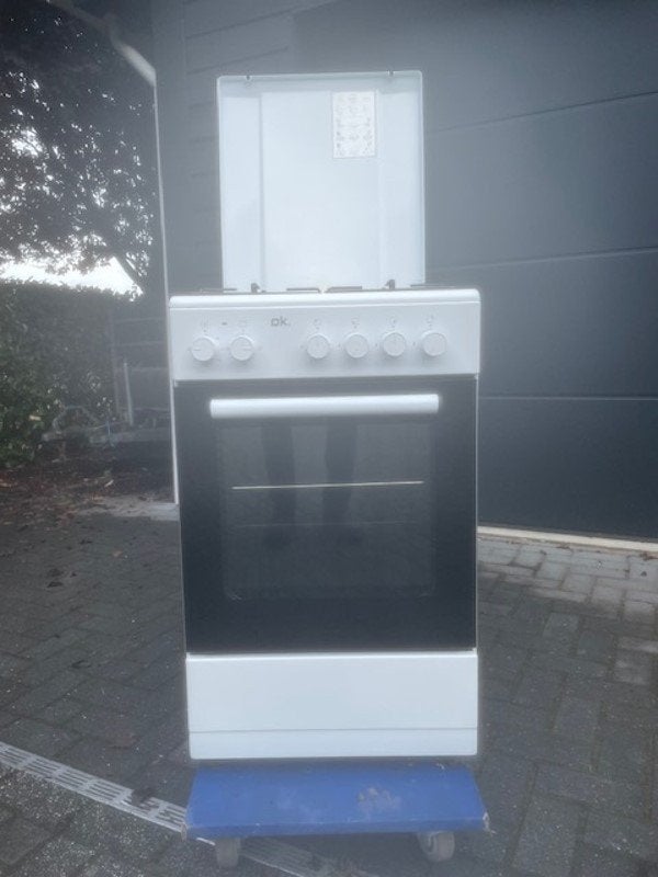 Gasfornuis OK 4 pits, Witgoed en Apparatuur, Fornuizen, Ophalen, 60 cm of meer, 4 kookzones, Zo goed als nieuw