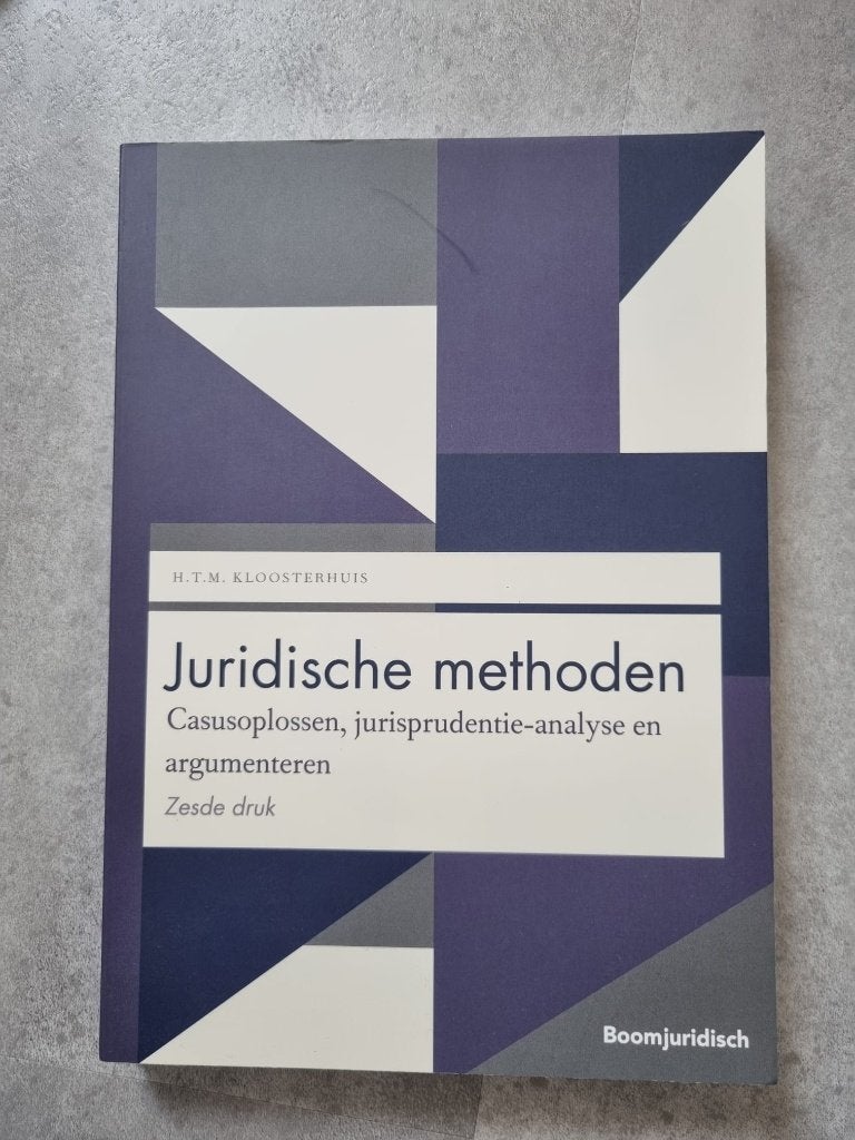 Juridische Methoden, H.T.M. Kloosterhuis, Nieuw, Ophalen of Verzenden, WO