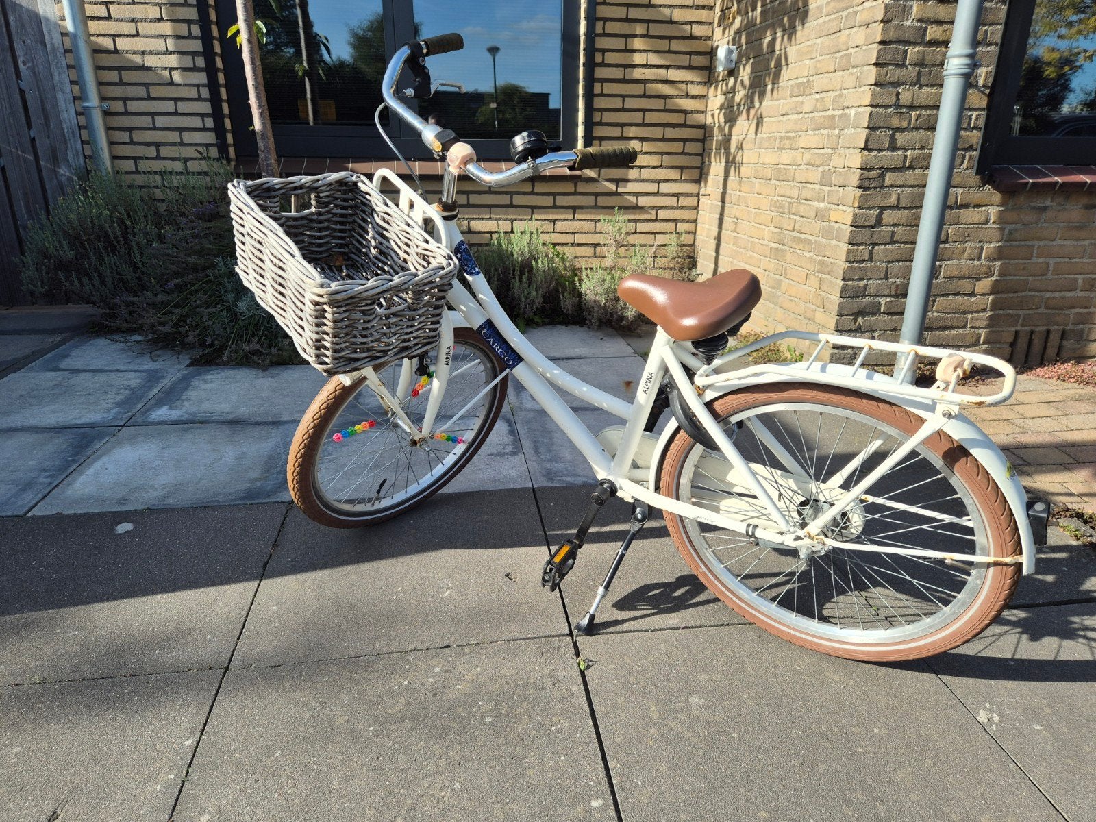 Alpina kinderfiets met mand en bagagedrager 20 inch, Velgrem, Ophalen, Overige merken, 53 tot 56 cm